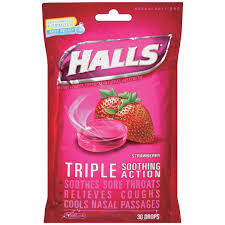 Halls Bag Strawberry 30 Count By Mondelez Global LLC