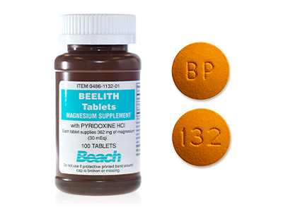 Beelith Magnesium Oxide Tablet 100Ct By Beach Pharmaceuticals USA 