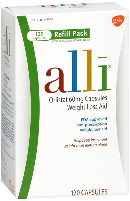 Alli Refill 60 mg Capsule 60 mg 120 By Glaxo Smith Kline Consumer Hc USA 