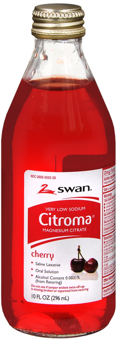 Magnesium Citrate Cherry Sol 12X10 oz By Cumberland-Swan USA 