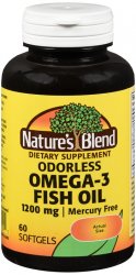 Fish Oil 1200mg Sgc 60 Count Nature's Blend
