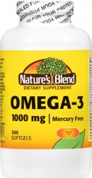 Fish Oil 1000mg Sgc 300 Count Nature's Blend