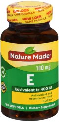 Nature Made Vit E 400 Unit Cap 180 By Pharmavite Pharm Corp