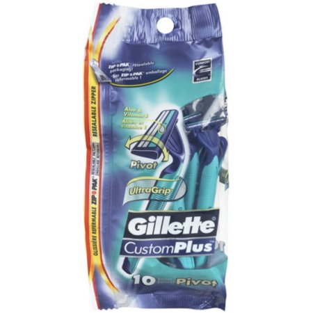 Gillette Custom Plus Pivot Disposable Razors 10 Ea