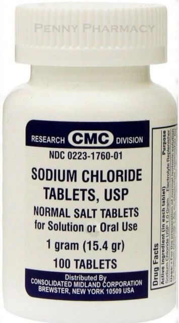 Sodium Chloride 1gm Tablet 100 Count Cons Mid