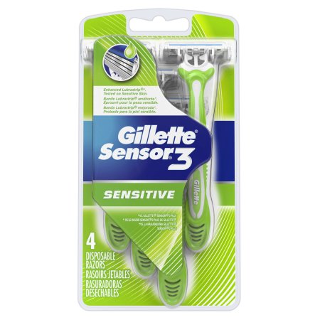 Gillette Sensor3 Sensitive Men's Disposable Razors 4 Count
