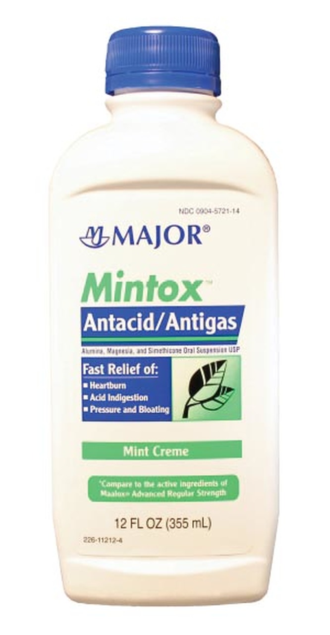 Case of 24Mintox Antacids Liquid 12 oz Major Pharma