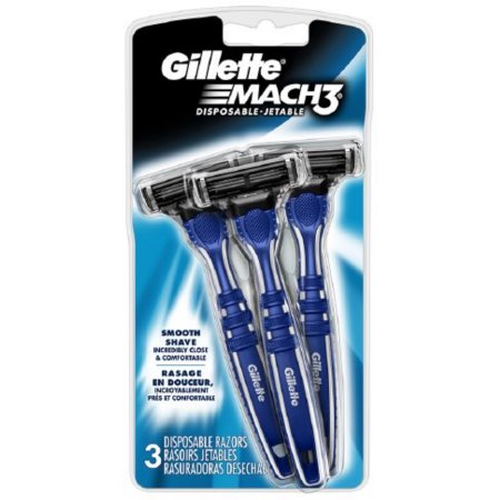 Gillette Mach3 Smooth Shave Disposable Razors 3 Ea