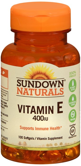 Sundown Naturals Vitamin E 400 IU, 100 Softgels
