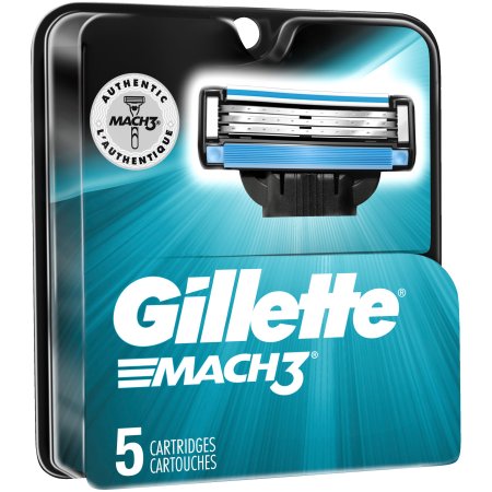 Gillette Mach3 Men's Razor Blade Cartridges Refills 5 Count