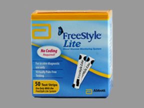 Freestyle Lite Test Strip Nfrs 50Ct MEDI-MEDI Freestyle Lit Stp 50 By Abbott Diabetes Care Sales Item No.:4771701 Ndc No.: 99073070819 99073-0708-19 99073-708-19 9907370819 Upc No.: 699073708199 I