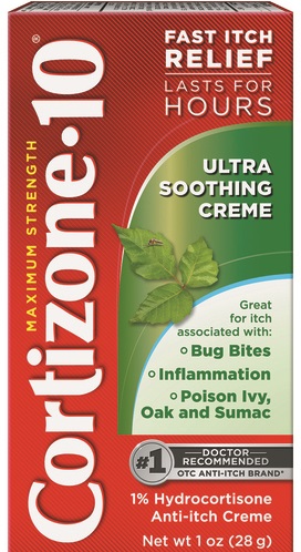 Cortizone-10 Ultra Soothing Hydrocortisone Cream 1 Oz by Chattem Drugs co USA 
