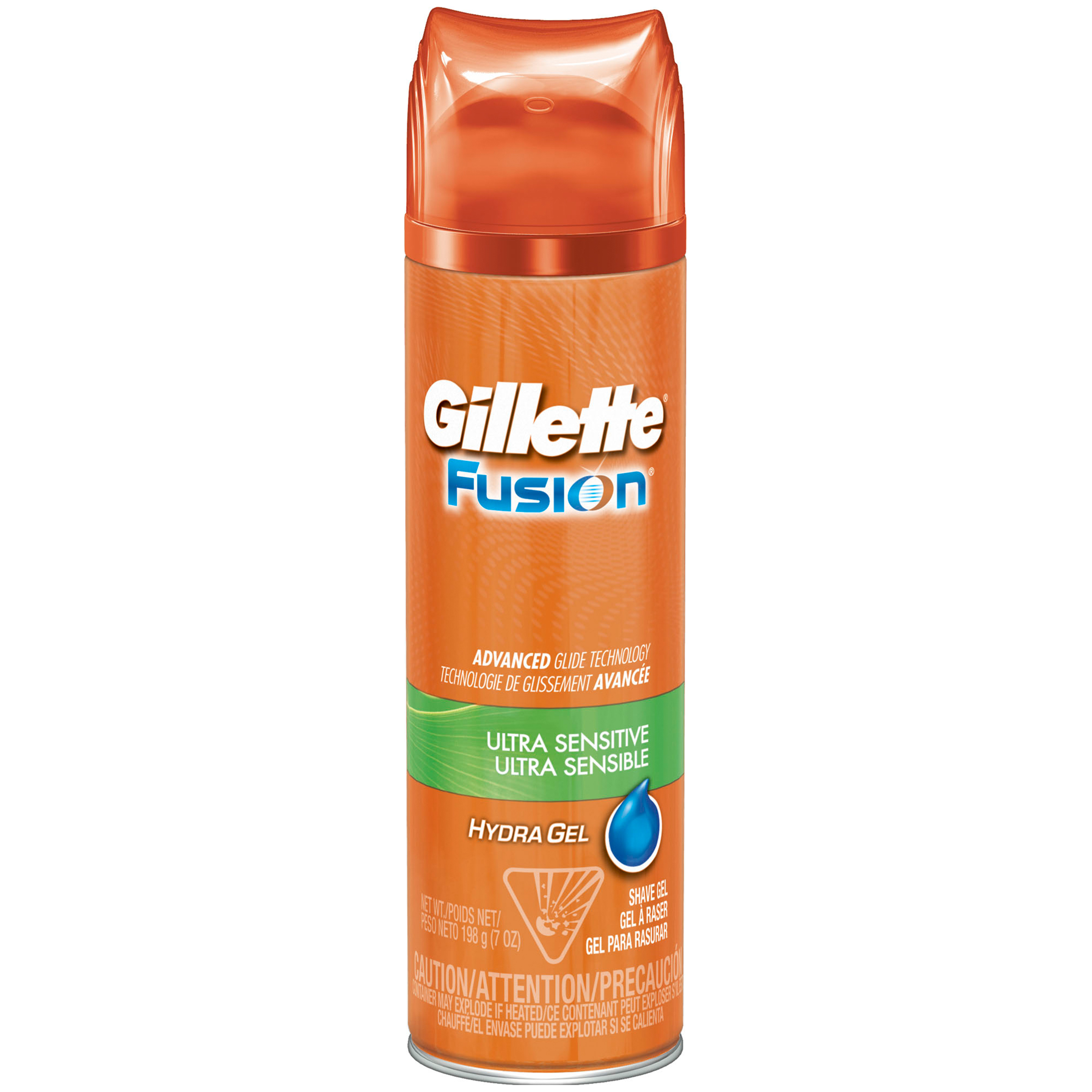 Gillette Fusion Ultra Sensitive Hydra Gel Shave Gel 7 oz . Spout-Top Can