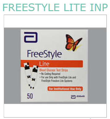 FREESTYLE LITES 50 TEST STRIPS INSTITUTI FREESTYLE LITES 50 INSTITUTI By Abbott Diabetes Care Sales Item No.:4799876 Ndc No.: 99073071026 99073-0710-26 99073-710-26 9907371026 Upc No.: 39907371026
