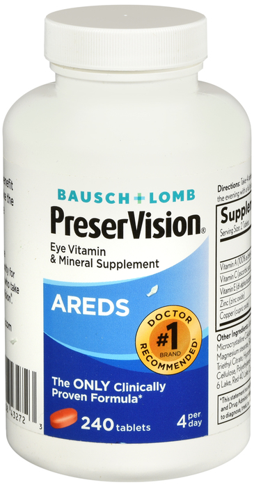 Pack of 12-Preservision Ocuvite Tablets - 240 Count