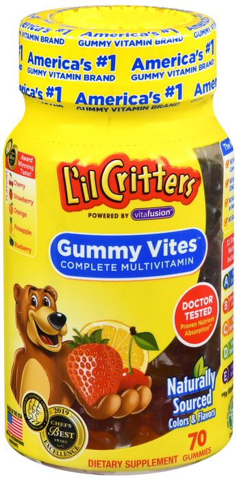 L'Il Critters Gummy Vites Multivitamin/Mineral Supplement 70 Count