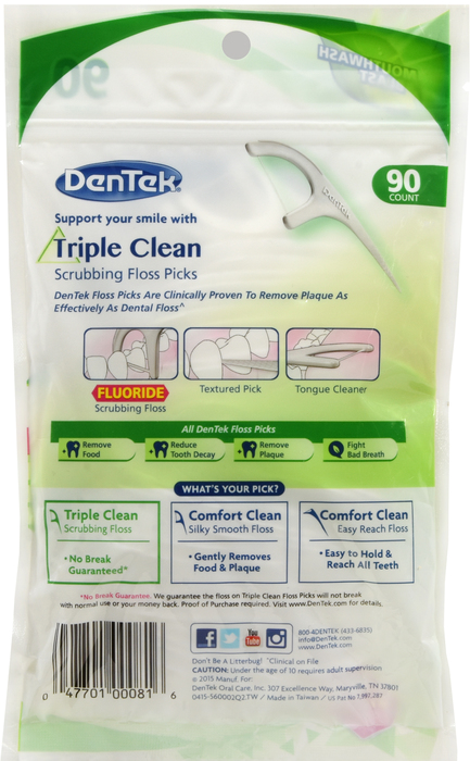 '.DenTek Triple Clean Floss Pick.'