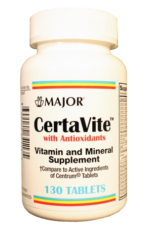 case of 24-Certa-Vite W/ Antioxidant Tablet 130 Count Major Pharma 