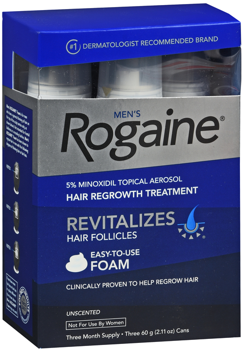 Rogaine Men Foam 3 Month Uns 3X2.11 oz 