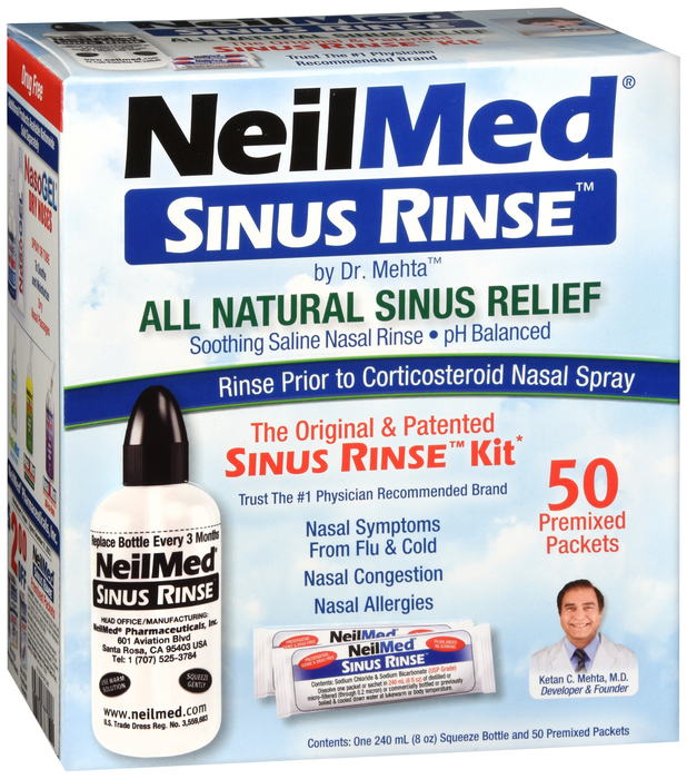 Case of 48-Sinus Rinse Complete Kit By Neilmed Pharmaceuticals USA 