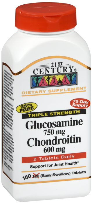 Glucosamine Chondroitin 750-600 mg Tab 150 BY 21st Century