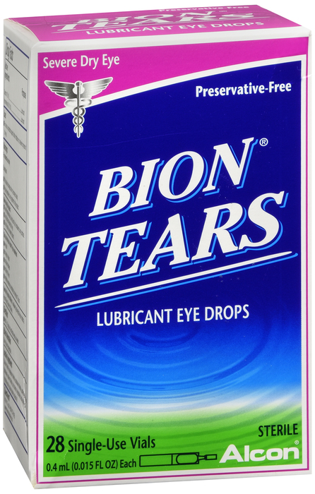 Bion Tears Lubricant Single Use Eye Drops - 0.015 oz Vial Drops 28X0.45 ml By Alcon Vision Care Grp USA 