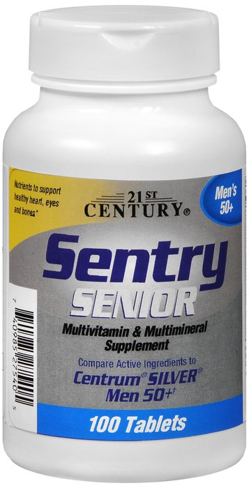 Sentry Senior Multivit Tab 265 Count By 21st Century Vitamins