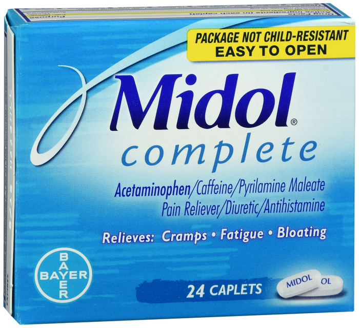 Midol Complete Maximum Strength Pain Reliever Caplets 24ct