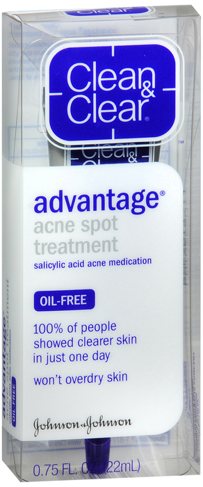 Pack of 12 Clean & Clear Advantage Acne Spot Treatment 0.75 Oz by J&J Consumer 