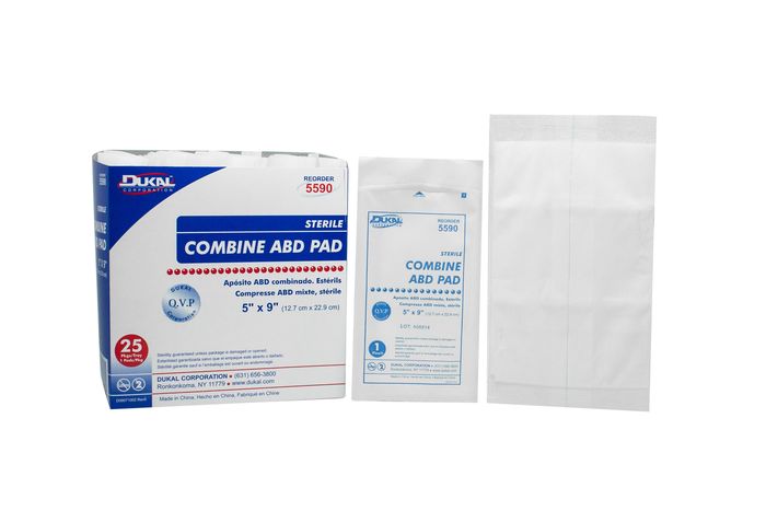 Abd Combine Pad Sterile 5X9 25 Count By Dukal Corp