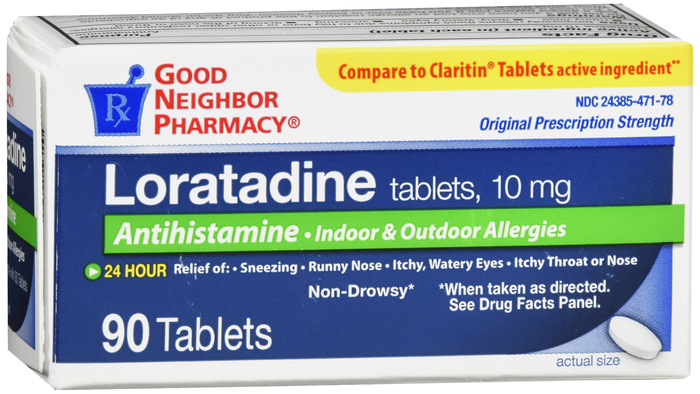 GNP Loratadine 24HR 10 mg Tab 90 By Perrigo-GNP USA Generic for Claritin