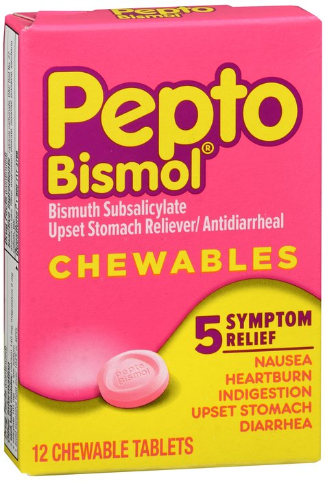 Pepto Bismol Chewtab Original Chewable 12 By Procter & Gamble Dist Co USA 