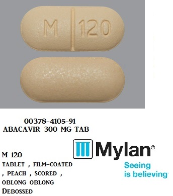 Rx Item-Abacavir Sulfate 300MG 50 Tab by Mylan Institutional Pharma USA 