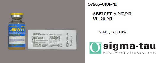 Rx Item-Abelcet 5MG/ML Amphotericin 20 ML Inj Vial -Keep Refrigerated - by Sigma-Tauenzon 
