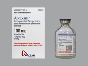 Rx Item-Abraxane paclitaxel protein-bound 100mg Vial 1 By Abraxis Oncology