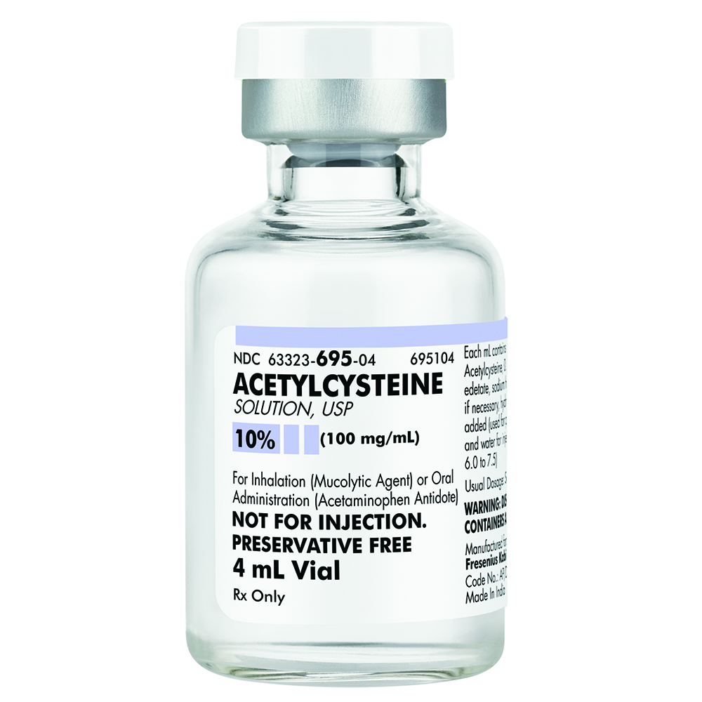 Rx Item-Acetylcysteine 10% Inh Sol 100MG-ML 25X4 ML Vial by Fresenius Kabi Pharma USA 