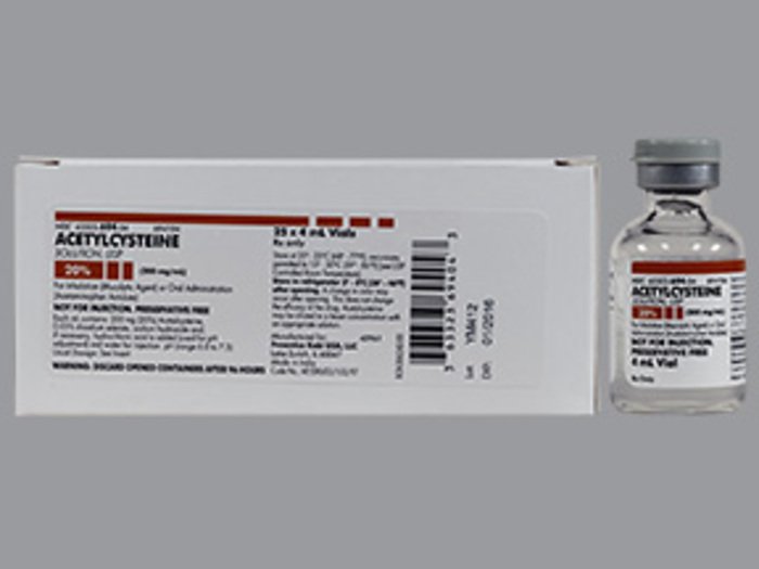 Rx Item-Acetylcysteine 200MG/ML 25X4 ML Vial by Fresenius Kabi Pharma USA 