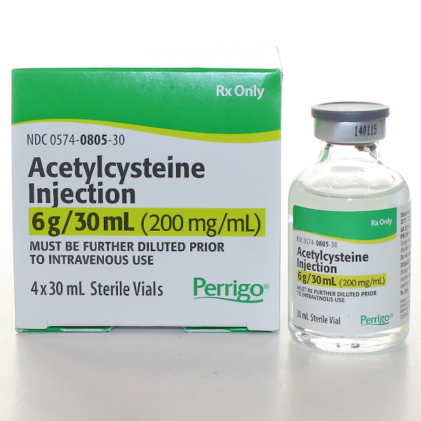 Rx Item-Acetylcysteine 20% 200MG-ML 4X30 ML Injection by Padagis Perrigo  Pharma USA Inj 