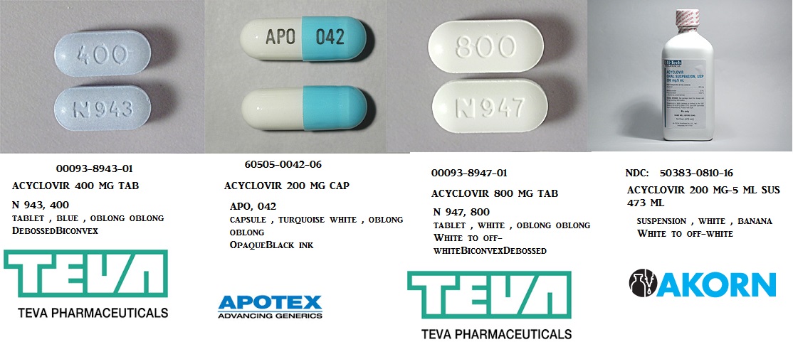 Generic acyclovir 400 mg