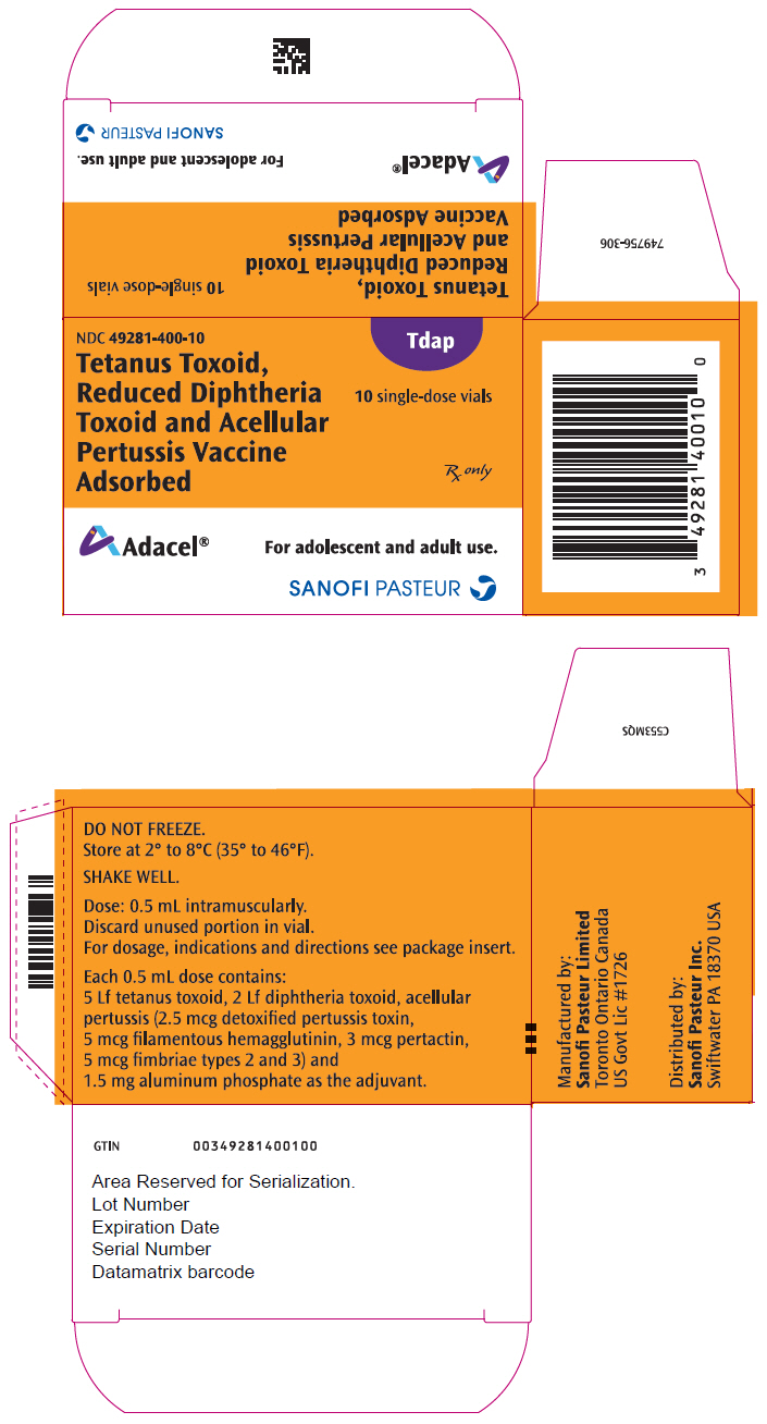 Rx Item-Adacel Syringe 5X0.5 ml Tdap Diph Pertuss(Acell) Tet Vac/Pf IM-Keep Refrigerated - by Sanofi Pasteur Pharma USA 