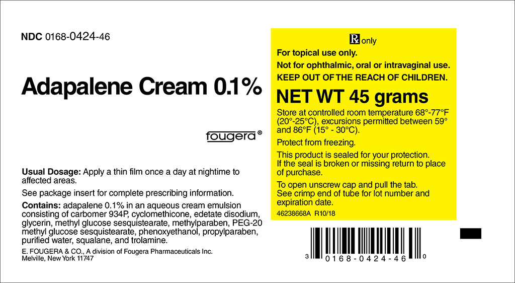 Rx Item-Adapalene 0.1% Cream GEN DIFFERIN 45gm By Fougera Pharma