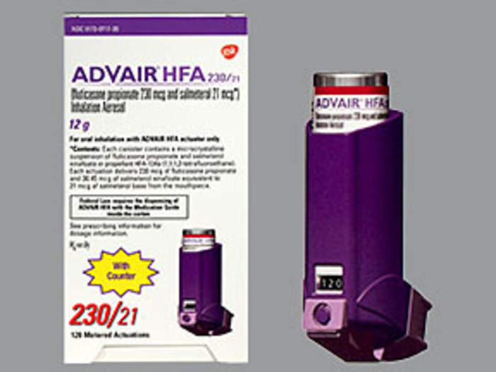 Rx Item-Advair HFA 230 21mcg Inh 12gm By Glaxo Smith Kline 