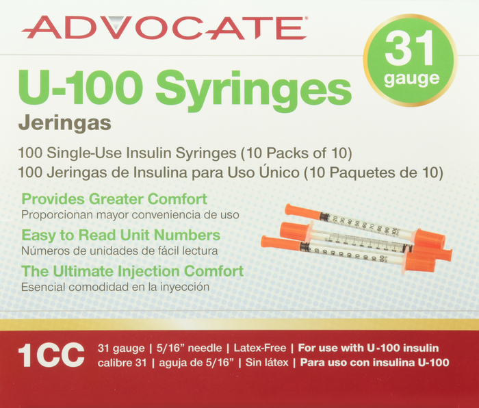 '.Advocate Syringe 31Gx5/16 100 .'