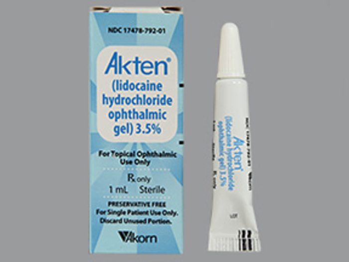 Rx Item-Akten Lidocaine HCl/PF 3.5% Ophthalmic Gel1 ML Gel by Akorn Pharma USA 