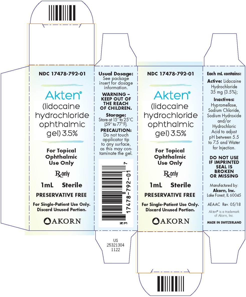 Rx Item-Akten Lidocaine HCl/PF 3.5% Ophthalmic Gel1 ML Gel b