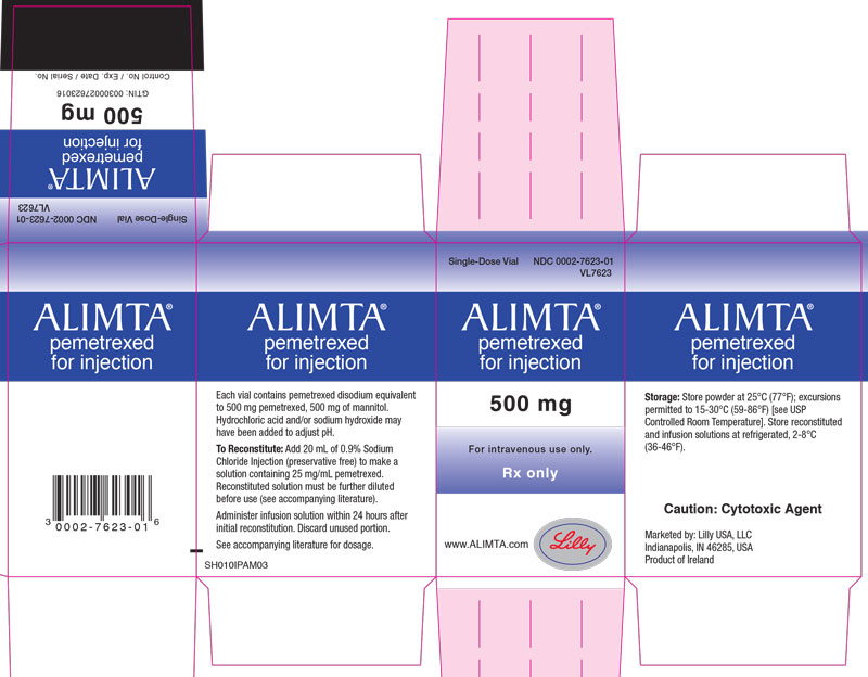 Rx Item-Alimta 500MG Single Dose Vial by Lilly Eli & Co USA 