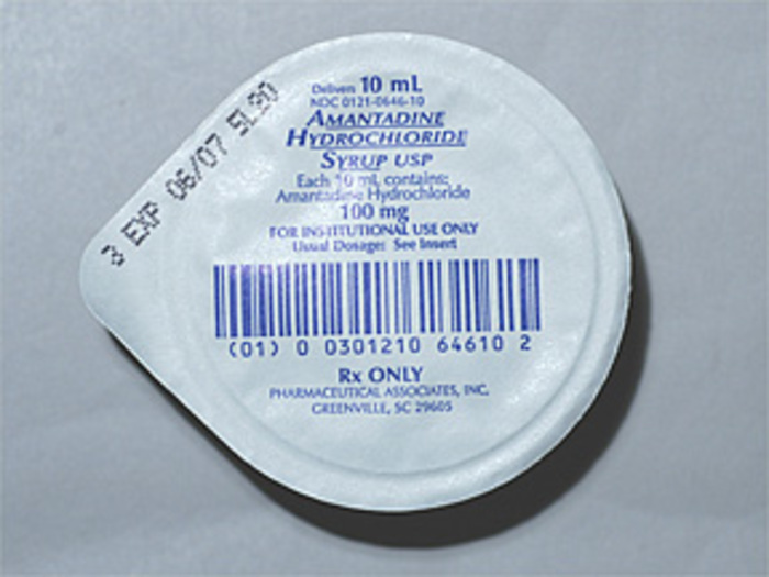 Rx Item-Amantadne Hcl 50MG/5ML 100X10 ML Syrup by Pharmaceutical Associates USA UDGen Symmetrel