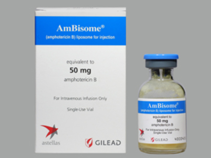 Rx Item-Ambisome Amphotericin B liposome IV 50mg Vial By Astellas Pharma 