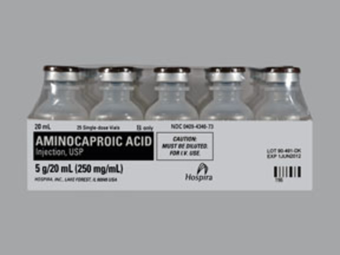 Rx Item-Aminocaproic Acid 250MG/ML 25X20 ML Vial by Pfizer Pharma USA Injec