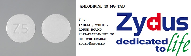 Rx Item-Amlodipine Besylate Gen Norvasc 10mg Tab 500 by Zydus Pharma
